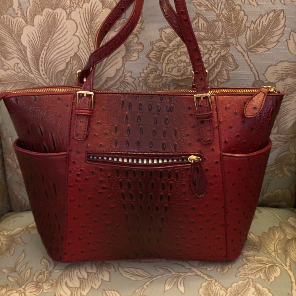 MK BELTED COLLECTION OSTRICH TOTE - Picture 11 of 12